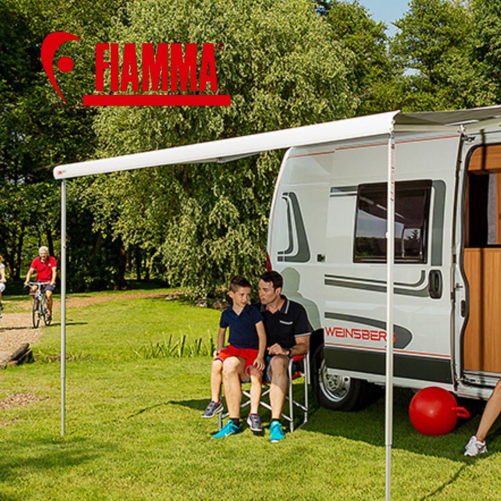 Fiamma awning accessories in a field