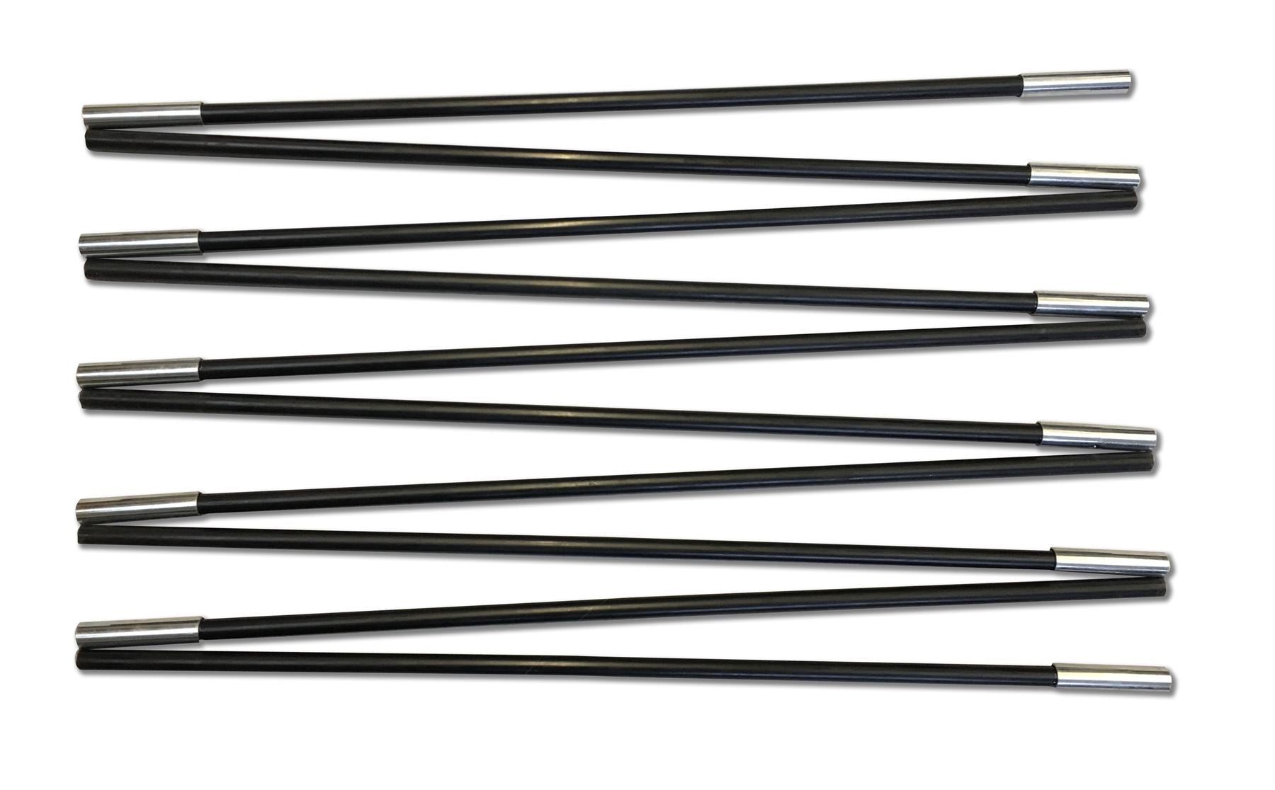 Fiberglass tent clearance poles